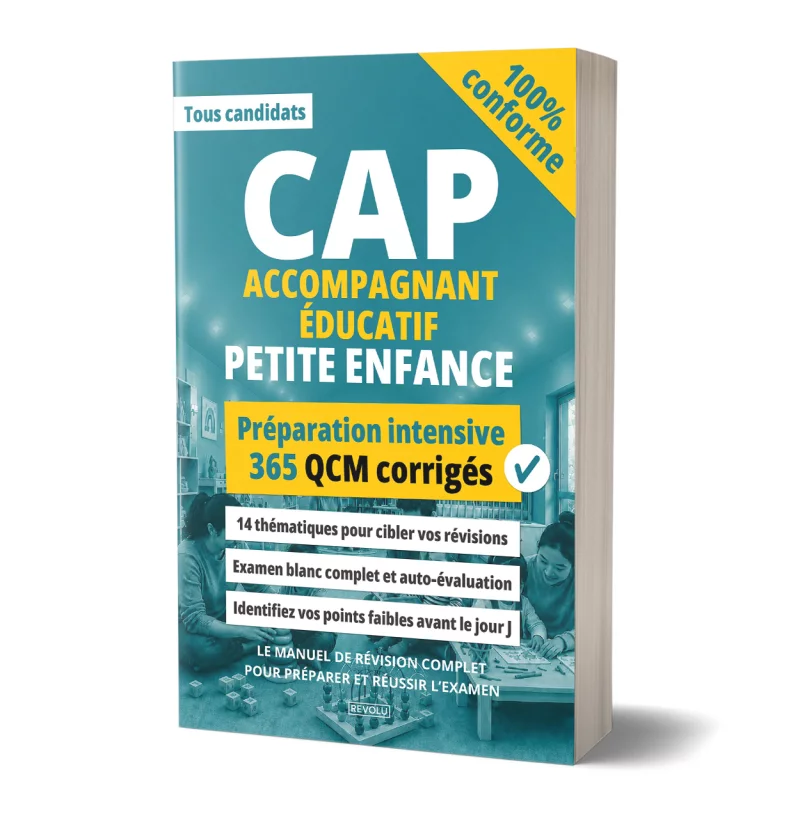 CAP Accompagnant Éducatif Petite Enfance - 365 QCM corrigés par Anne-Marie Laborde - Éditions Revolu